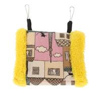 Hoement Nid Suspendu Hamac Chaud et Confortable pour Oiseaux Petits et Moyens en Coton Jaune pour Dormir et Se Reposer pour Hiver en Cage