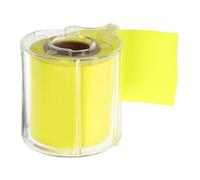 Hoement Notes Autocollantes Multifonction Jaune avec Ruban Adhésif - Calepin Papier et Dévidoir Métal pour Usage Maison et à l'École
