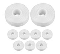 Hoement Noyaux de Recharge des Déchets en Polyester Blanc 50m, 10 Pièces et Compatible Distributeurs Réutilisables pour Nettoyage