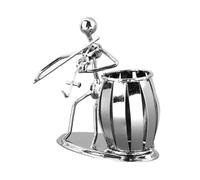 Hoement Organisateur de Bureau pour Garder le Bureau Rangé Forme Violon Créatif en Fer Pot à Stylo Métallique Simple Chez Soi