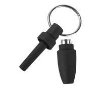 Hoement Ouvre-trous à Cigares Noir en Acier Inoxydable et Silicone Outil Facile à Utiliser pour Créer un Petit Trou le Capuchon du Cigare Porte-clés Portable pour Amateurs