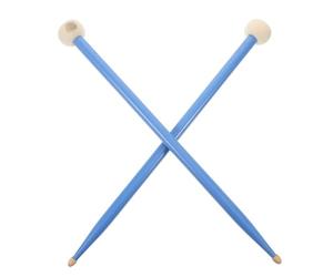 Hoement Paire de Baguettes de Batterie en Érable à Double Tête Embouts en Feutre Doux, Maillets pour Timbales et Caisse Claire, Accessoires de Percussion Polyvalents, Couleur Bleue,