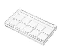 Hoement Palette de Fards à Paupières Vide 10 Cases Transparent 18X18Mm Boîte de Maquillage Rechargeable pour Blush et Aquarelle Femmes