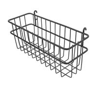 Hoement Paniers de Rangement Muraux en Fil de Fer Noir, Panier de Stockage Petit Format pour Panneaux Perforés, Organiseur D’Atelier sans Perçage, pour Garage, la Cuisine et Bureau,