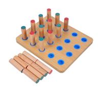Hoement Panneau à Chevilles en Bois pour Entraînement Dextérité des Doigts Options Multiples de Chevilles, pour Centres de Réhabilitation et Amélioration Coordination Main-œil