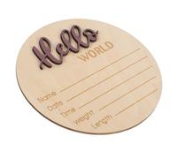 Hoement Panneau D'annonce De Naissance Rond En Bois Bébé Accessoire De Photographie -né Inscription Prénom Poids Personnalisable Décor Naissance Hôpital Unique