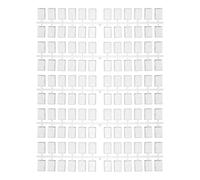 Hoement Panneau D'exposition D'ongles en Plastique 120pcs Forme Rectangle Plate pour Comparaison de Couleurs et Palette de Pratique Manucure DIY Salon