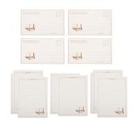 Hoement Papiers à Lettres Vintage Trier Notes Enveloppes Blanches Set de 2 et Papier Créatif Laisser des Messages pour