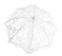 Hoement Parasol Dentelle Blanc Élégant pour Mariage et Danse, Léger et Robuste en Fer et Tissu, Accessoire Décoratif pour Performance Scénique