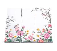 Hoement Paravent Pliant de Bureau en Acrylique 3 Panneaux Style Chinois Traditionnel Léger et Gain de Place Décor Asiatique pour Bureaux et Studios