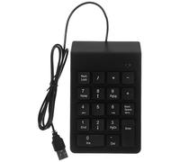Hoement Pavé Numérique pour Finance et Bureau USB Compact 19 Touches en Plastique Résistant Clavier Numérique Filaire Portable Noir Compatible Ordinateur