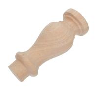 Hoement Pied de Table en Bois Massif Caoutchouc Marron, Forme Cylindrique Ergonomique Contours Arrondis, Support Solide pour Décoration Rustique Salon