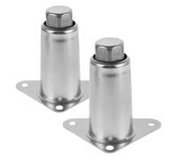 Hoement Pieds de Meuble Réglables en Acier Inoxydable 15 Cm - 2 Pièces avec Triangle de Fixation - Pieds de Support Robustes et Amovibles pour Cuisinières, Tables et Armoires, Rehausseurs