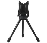 Hoement Pieds de Micro en Plastique Noir, Trépied Stable pour Bureau, Support de Microphone de Table, Ensemble de 2 Pièces, Utilisation Pratique et Solide