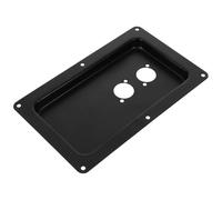 Hoement Plaque Arrière en Métal pour Haut-parleur 15 Pouces, Panneau de Bornier Noir pour Système de Sonorisation sur Scène Connexion Rapide et Disposition Précise