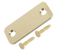 Hoement Plaque de Remplissage de Porte Ronde en Acier Inoxydable Doré B5 1 Pièce 2 Vis Spéciales Plaque de Recouvrement pour Gâche de Porte Réparation Trous Accessoire Compatible