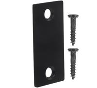 Hoement Plaque de Réparation de Porte Noire B5 Angle Droit avec 2 Vis Longues, Plaque de Frappe pour Gâches de Portes Intérieures et Extérieures, Accessoire de Sécurité pour Serrure,