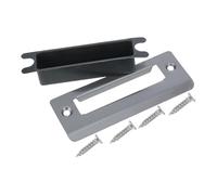 Hoement Plaques de Gâche en Acier Inoxydable 6 Pièces pour Portes Intérieures 35-45 Mm, Accessoires de Serrure Renforcés, Rallonge de Gâche, Kit de Réparation pour Cadres de Porte