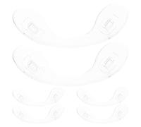 Hoement Plaquettes de Nez Silicone pour Lunettes de Soleil, Coussinets Nasaux à Insérer, Forme de U, Matériel Transparent, 6 Pièces, Doux au Toucher, pour Usage Quotidien