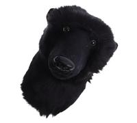Hoement Plastique Tête D’ours Noire et Peluche Réaliste Murale 3d | Décor Rustique Intérieur, Fixation Facile, Style Sauvage, pour Murs, Bois, Souvenir de Voyage