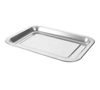 Hoement Plateau de Service en Acier Inoxydable Argenté, Surface Miroir Supérieure, Bords Lisses et Plat Carré pour Barbecue Cuisine Plusieurs styles