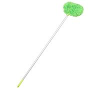Hoement Plumeau Dépoussiérant Télescopique en Alliage D'aluminium 1,4 M, Fibres Polypropylène Vert Pomme, Plumeau pour Ventilateur de Plafond, Nettoyage Toiles D'araignées et Surfaces