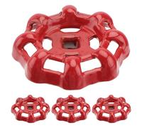 Hoement Poignée et Utilisation Pratique de Vanne en Fer Rouge 4pcs Installation Facile pour Robinet et Valve Industrielle