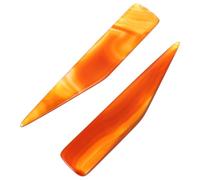 Hoement Polisseur D'agate pour Bijoux en Pierre Orange, 2 Pièces, Outil de Polissage et Brunissage pour Bijoux en Argenté et Métal Non Cuit, pour Amateurs et Couleur Couleur Aléatoire