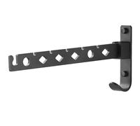 Hoement Porte-Cintre Capacité de Charge Élevée en Aluminium Noir Mural Pliant Spatial et Conception à Six Trous pour Séchage Intérieur et Extérieur
