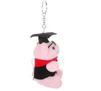 Hoement Porte-clés Ours Diplômé en Peluche Rose Chapeau de Remise de Diplôme, Adorable Accessoire pour Organiser Clés et Décorer Paquet Lors Remise de Diplôme