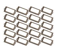 Hoement Porte-étiquette en Fer Vintage pour Classeur, Surface Lisse, Identification Facile des Fichiers, Lot de 30 Pièces, pour Coins D’archives et Salles de Réunion Couleur Or