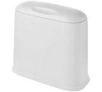 Hoement Poubelle Compacte Solide et Résistant Couvercle en Plastique Blanc Design Moderne Simple Cuisine et Bureau pour Espaces Étroits