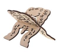 Hoement Présentoir à Corans en Bois, Pupitre de Lecture Simple et Multifonction, Support Pliant Décoratif pour Bibliothèque et Bureau
