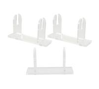 Hoement Présentoir en acrylique 3pcs pour éventails pliants avec base plate large et rainure centrale adapté décoration et mise en valeur