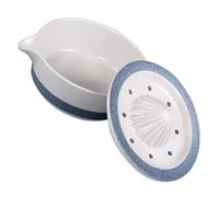 Hoement Presse-Agrumes Manuel en Céramique à Effet Flocon de Neige Bol Presse-Fruits pour Citron Orange et Lime Accessoire la Cuisine Compact pour Extraction de Jus Frais à Domicile