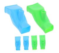 Hoement Rallonge De Robinet Pour Bébé 6 Pcs Bleu Et Vert, Bec Verseur Anti-éclaboussures En Tpr Solide, Compatible Lavabo Salle De Bain, Accessoire Pratique Pour Voyage Et Usage Domestique