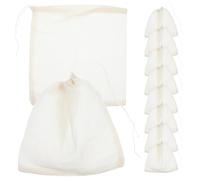 Hoement Sachets à Épices Filtre pour Infusion et Cuisson en Coton Blanc Réutilisables Lot de 10 Cordon pour Thé en Vrac et Soupe Maison