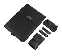Hoement Sacoche Rangement Portable Pratique 15 Pouces pour Ordinateur Portable avec Support Robuste et Doublure Douce en Pu, Pochette Fine pour Secrétaire et Personnel