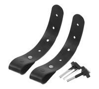 Hoement Sangle de Fixation du Clavier en Cuir Pu Noir Résistante à L'usure, Facile à Installer, 1 Paire pour Support Pliant de Piano Électronique, pour Concerts et Répétitions