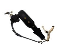 Hoement Sangle de Saxophone Harnais de Saxophone Cuir Nylon Métal Noir Facile à Utiliser et Flexible Alto et Ténor