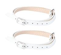 Hoement Sangles Croisées Blanches en Pu pour Chaussures à Talons Hauts, Légères et Faciles à Laver, Protection Anti-chute Élégante pour Chevilles, 1 Paire Pratique