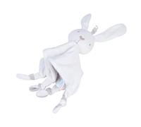 Hoement Serviette Apaisante Bébé Lapin Doux En Coton Blanc, Jouet Réconfortant Papier Bruissant, Adapté -né Et Nourrisson, Accessoire Éveil Sensoriel,