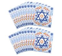 Hoement Serviettes en Papier Jetables Hanoukka Lot de 20, Design Étoile de David, Adaptées pour Collations et Dîners de Fête Juive, Décor Festif et Pratique