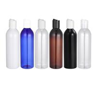 Hoement Set de 6 Bouteilles Vides Rechargeables de 250ml en Pet et Pp Bouchon Pression, Faciles à Remplir, pour Contenants Cosmétiques en Voyage Extérieur Couleur Couleur Aléatoire