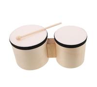 Hoement Set de Bongos Bois Baguettes Tambours à Main Percussion et Portables pour Éducation Musicale et Fêtes