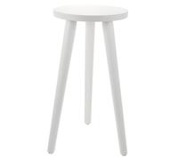 Hoement Support à Plantes En Bois Blanc Pour Intérieur Et Balcon, Table D’appoint Haute Diamètre 20 Cm Hauteur 52 Cm, Présentoir Stable Pour Pots De Fleurs, Support Polyvalent Pour Multi-usages