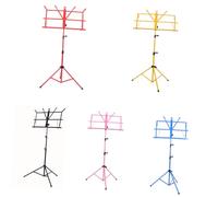 Hoement Support De Guitare Réglable Support De Musique De Voyage Multiple Portable Et Compact En Métal Pliable Trépied Noir