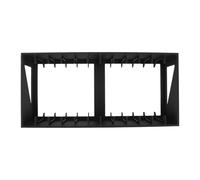 Hoement Support de Rangement Facile D'accès et Nettoyage en Plastique Noir Design Moderne Compartiments Multiples pour Cassettes pour Studios de Musique