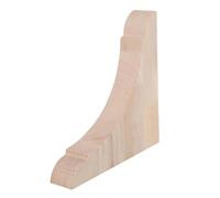 Hoement Support D'étagère Triangulaire en Bois Marron, Installation sans Perçage, Dimensions 15,3x15,3x3,1cm, Design Minimaliste pour Salon et Rangement Quotidien