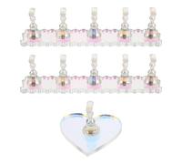 Hoement Support D'ongles en Acrylique Stable avec Base Magnétique, Design Stylé Rectangle et Cœur, pour Concours Nail Art et Usage Professionnel ou Débutant